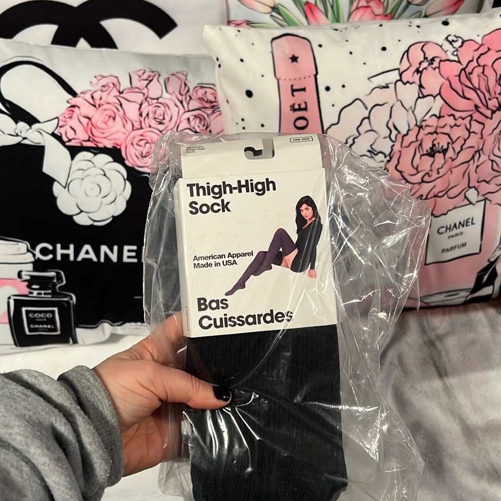 Designer rare sold out American apparel authentic thigh high amazing socks look!